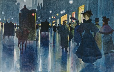 Münchner Straße bei Nacht von Karl Vetter